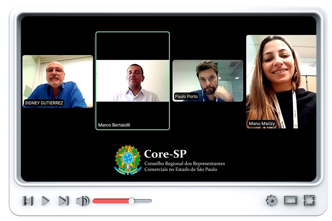 Equipe do Core-SP em reunião virtual com o Deputado Federal Marco Bertaiolli (PSD/SP)