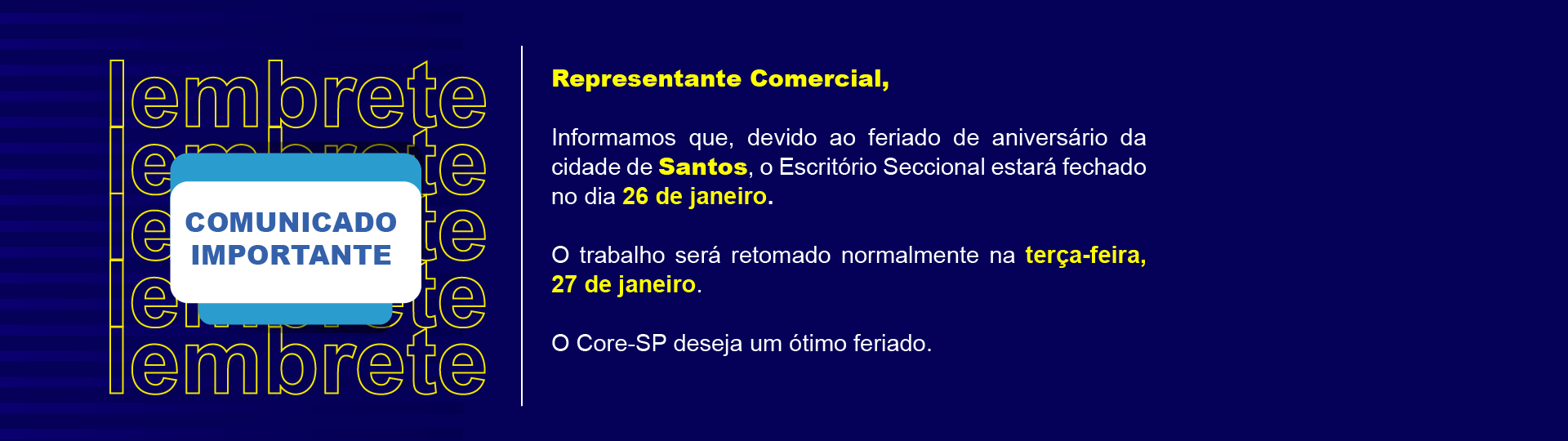 Core-SP | Conselho Regional dos Representantes Comercias do Estado de São Paulo