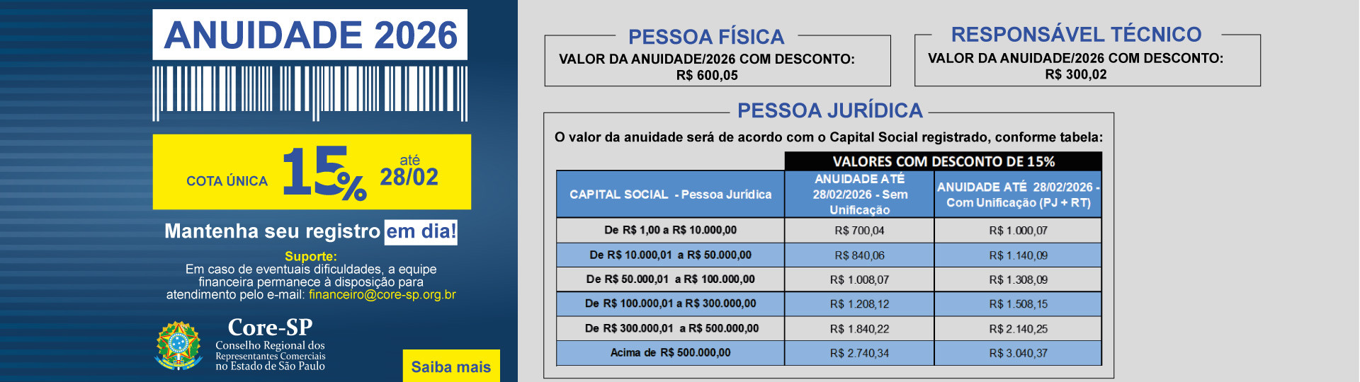 Core-SP | Conselho Regional dos Representantes Comercias do Estado de São Paulo