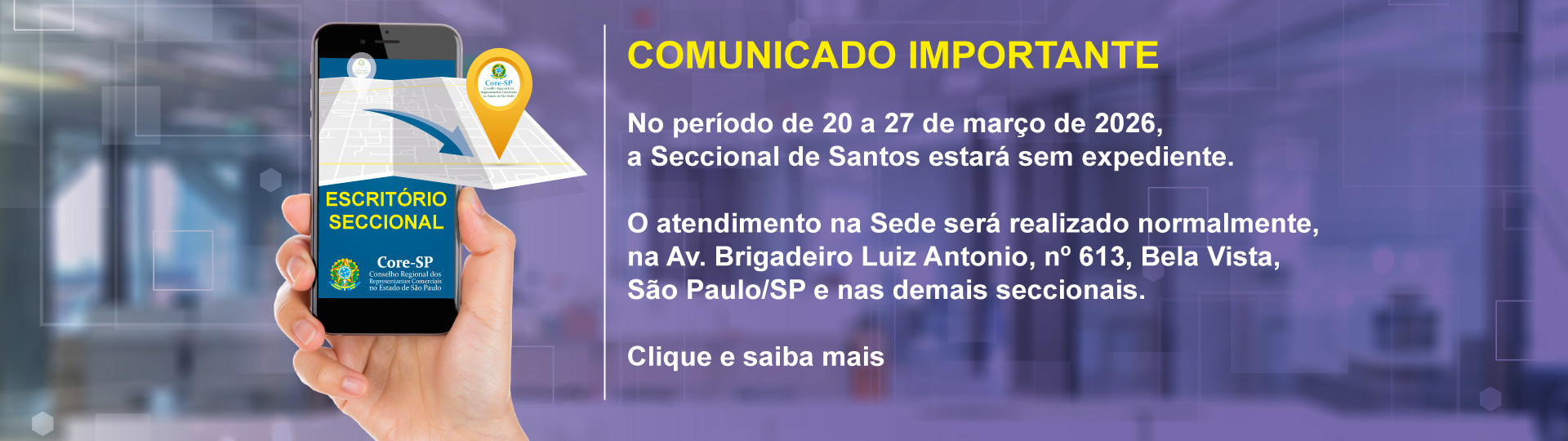 Core-SP | Conselho Regional dos Representantes Comercias do Estado de São Paulo