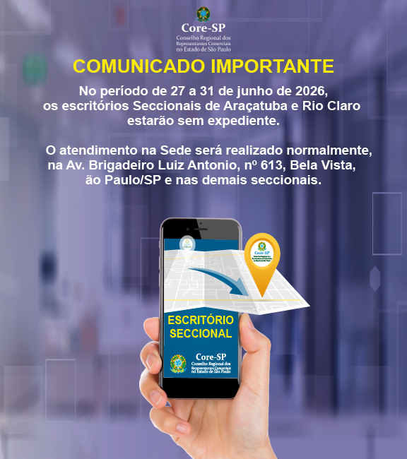Core-SP | Conselho Regional dos Representantes Comercias do Estado de São Paulo