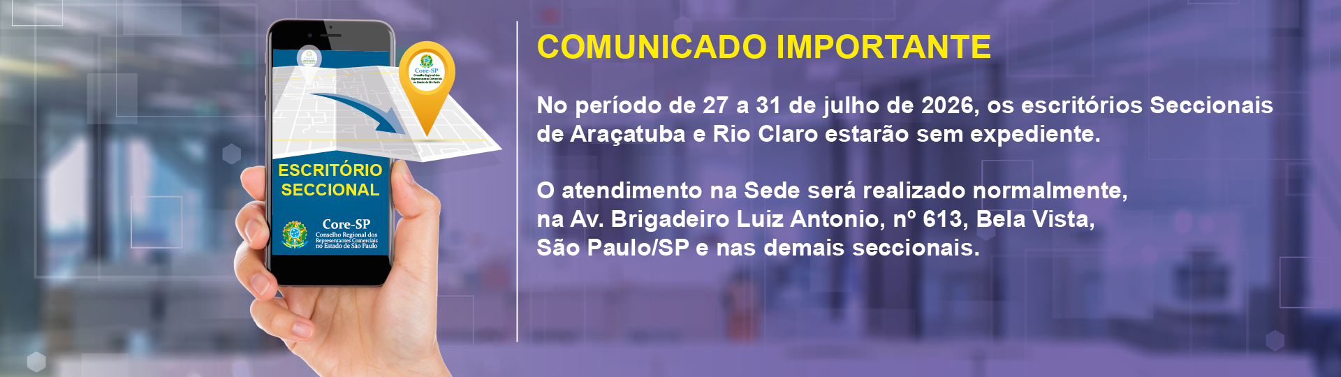 Core-SP | Conselho Regional dos Representantes Comercias do Estado de São Paulo
