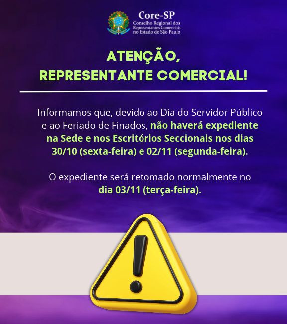 Core-SP | Conselho Regional dos Representantes Comercias do Estado de São Paulo